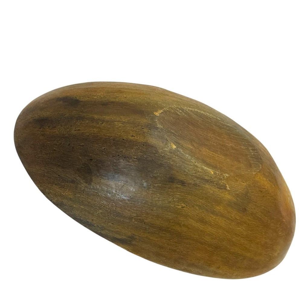 Hand Carved Wooden Dough Bowl Primitive Rustic Farmhouse‎ Decor Oval Wood Bowl - Picture 10 of 14